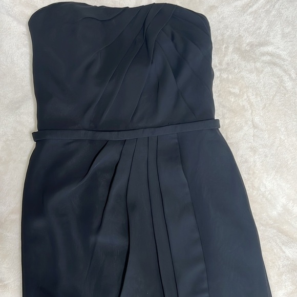 Kleinfeld Pleated-Bodice High-Low Bridesmaid Dress Black Size 2 NWT - Picture 7 of 15